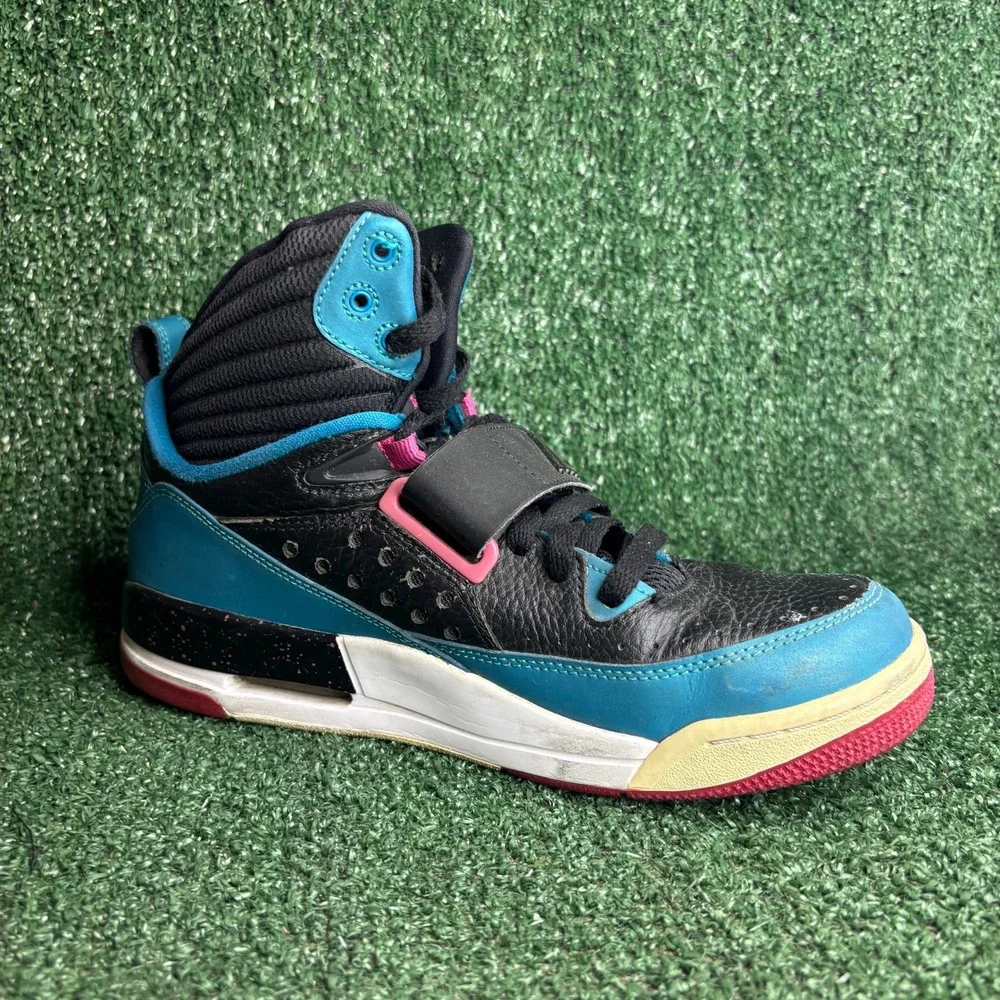 Jordan Flight 97 Remix South Beach High Top Basketball Shoes Black Teal Mens‎ 8